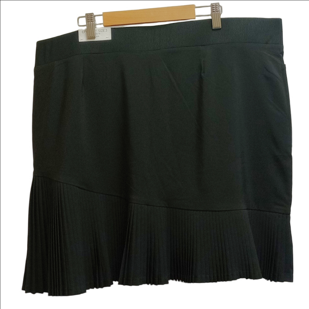 🆕 CHICO'S ZENERGY BLACK NEEMA UPF 50+ PLEATED SKORT SKIRT TENNIS GOLF - Picture 6 of 14